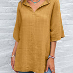 Zeagoo Tunic Tops Sexy V Neck Short Sleeve Blouses Casual Loose Fit Plain T-Shirts