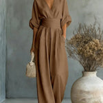 Sophia Merriweather | Wide-Leg Linen Jumpsuit For Women