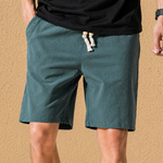 Slim-Fit Linen Shorts