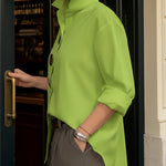 Rosaline | Statement Button Stand Collar Blouse