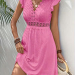 Elise Young | Lace Butterfly Sleeve Midi Dress For Women