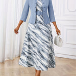 AMELIE LANE | PRINTED BELTED TWO-PIECE SET