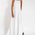 Zeagoo Women's Casual Loose Sleeveless Spaghetti Side Split Maxi Dress