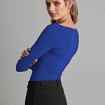 Zeagoo Cutout Long-sleeved Pitted T-shirt Bodysuits
