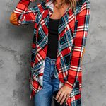 Zeagoo Elbow Patch Hooded Plaid Cardigan for Women Casual Work Office Loose Fit 2026 | Under $25