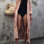 Zeagoo Women's Beach Cover up Swimsuit Kimono with Bohemian Floral Print Vacation Dresses