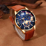 Aston Chrono Leather Watch Set