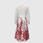MARLOW | GARDEN-PRINT LONG SLEEVE MAXI DRESS
