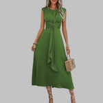 GRACE™ – Elegant Waist-Draped Maxi Dress