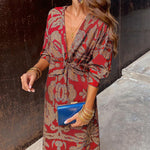 Arielle - Boho Luxe Wrap Dress Casual Chic Blend