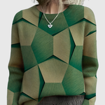 LAVINIA | KNIT SWEATER WITH GEOMETRIC 3D PATTERN