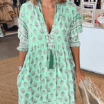 Claire Bishop | Chic Floral V-Neck Midi Dress For Women