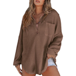 Frances | Waffle-Texture Tunic Blouse