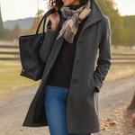 Aurora | Classic Wool Coat with Matching Scarf Gift
