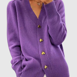 LIORA | HEART BUTTON CARDIGAN