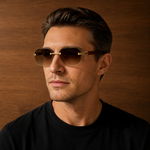 Luxury Rimless Geometric Sunglasses