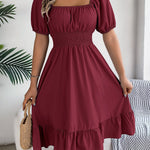 Freya Bennett | Ruffled A-Line Midi Dress For Women