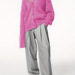 SERIAVI | V-NECK LIGHT GRAY CARDIGAN