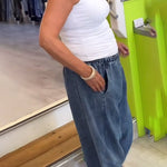 Relaxed Jeans with Elastic Waist