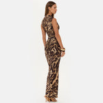 Tara Hughes | Leopard Print Bodycon Maxi Dress For Women