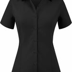 Zeagoo Women's Button Down Shirts Short Sleeve Shirts