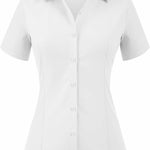 Zeagoo Women's Button Down Shirts Short Sleeve Shirts