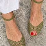 Isadora™ | Golden Woven Sandals
