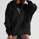 Zeagoo Women's Cardigan Zipper Sweater Loungewear Outerwear Hoodie Long Jacket