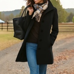 Aurora | Classic Wool Coat with Matching Scarf Gift