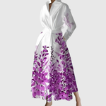 MARLOW | GARDEN-PRINT LONG SLEEVE MAXI DRESS