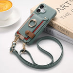 Marcelline Crossbody Leather Wallet iPhone Case