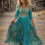 Sienna | Long Sleeve Vintage Floral Print Dress