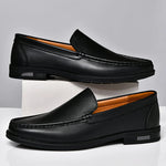 Corden Stitched Leather Loafers