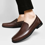 Corden Stitched Leather Loafers