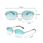 Skyline Gradient Rimless Sunglasses