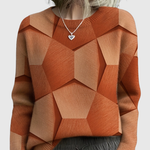 LAVINIA | KNIT SWEATER WITH GEOMETRIC 3D PATTERN