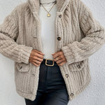 NOVA™ | Double-Sided Velvet Button Cardigan