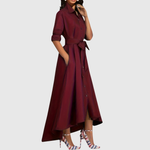 LIVIENNE | ELEGANT BUTTON-FRONT MAXI DRESS