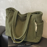 Sylva | Ribbed Tote Bag with Cord Detail