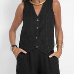 Vest & Pants Cotton Leisure Suit