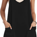 Zeagoo Jumpsuit Short Summer Sleeveless Rompers (DE Only)