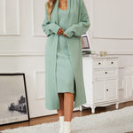Zeagoo Women's Casual Knitted Cardigan And Sweater Dress Two-Piece Set