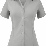 Zeagoo Women's Button Down Shirts Short Sleeve Shirts