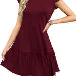 Zeagoo Women's Dress Round Neck Knee-Length Casual Dress (DE Only)