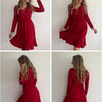Zeagoo Dress Women's Christmas Dress Elegant Winter Dress (DE Only)