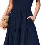 Zeagoo Summer Dress Women's Dresses Short Sleeve Dress (DE Only)