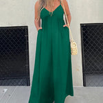 Zeagoo Women's Casual Loose-Fitting Sleeveless Wide-Leg Jumpsuit