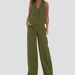 Vest & Pants Cotton Leisure Suit