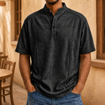 Stand Collar Henley Shirt