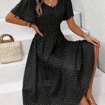 "La Scintilla | Elegant Polka Dot Dress Élisa" can be rewritten as:

"La Scintilla | Chic Polka Dot Dress Élisa"